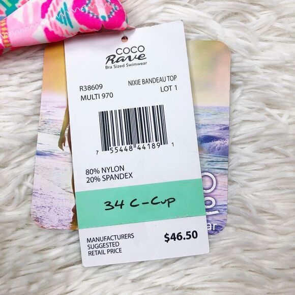 Coco Rave Nixie Bandeau Top Pink size 34C - Picture 4 of 7